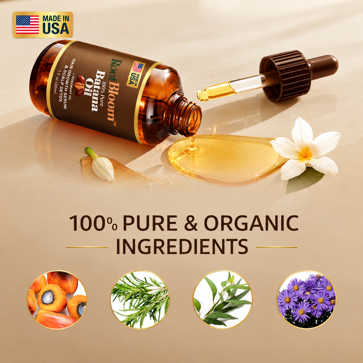 RootBloom™ 100% Pure Batana Hair Oil