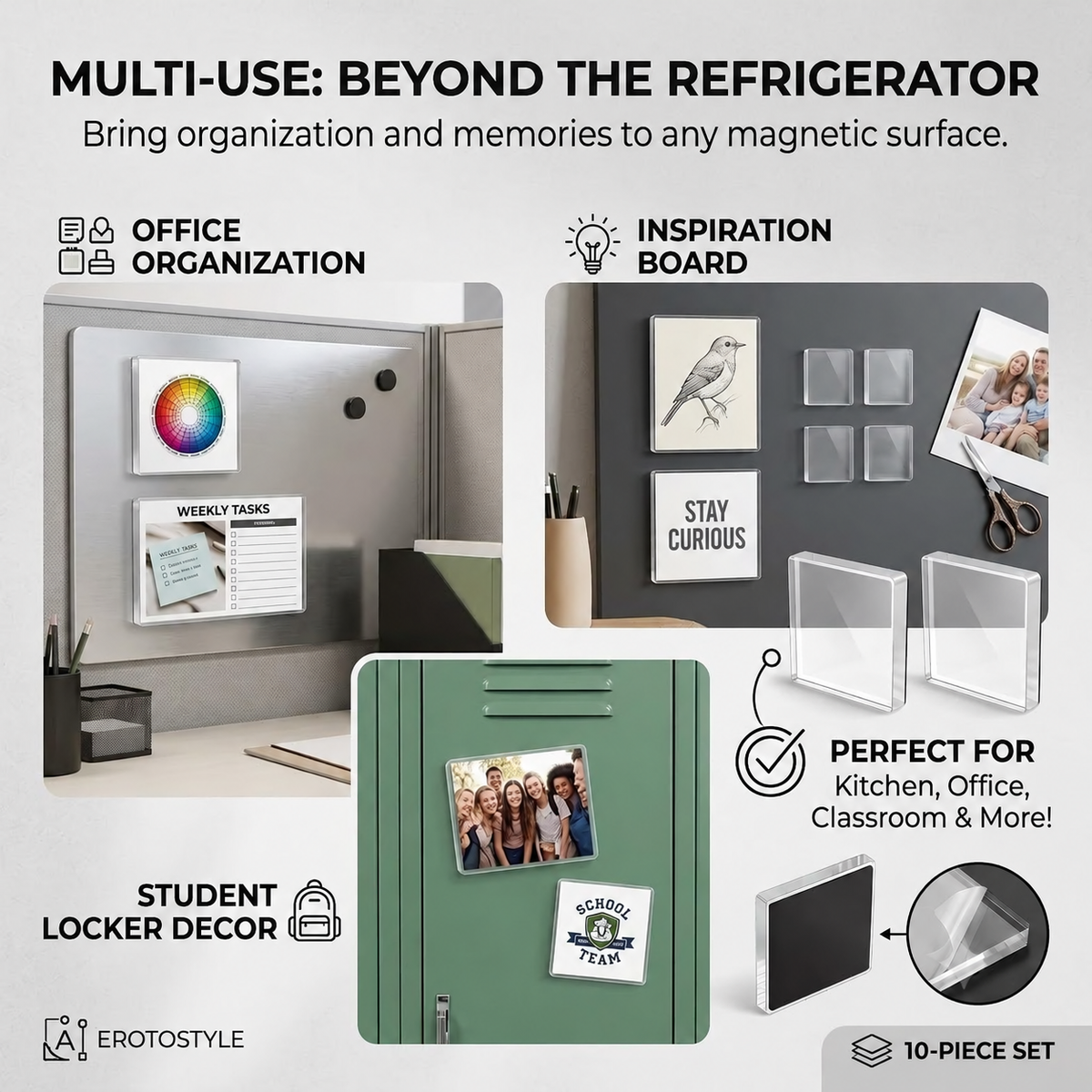 PhotoCharm™ Magnetic Photo Frames