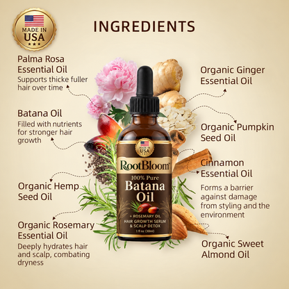 RootBloom™ 100% Pure Batana Hair Oil